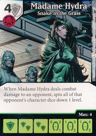 Foil MADAME HYDRA SNAKE IN THE GRASS 64 Deadpool Dice Masters 