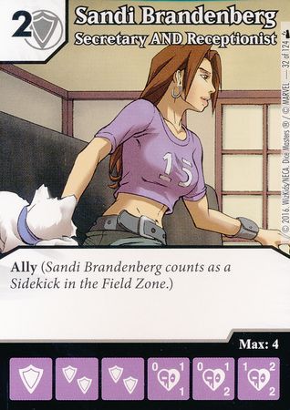 Sandi Brandenberg Secretary AND Receptionist 32 124 Common Marvel Dice Masters Deadpool Singles Sandi Brandenberg Secretary AND Receptionist 32 124 Common Marvel Dice Masters Deadpool Singles
