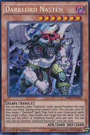 Darklord Nasten DESO EN032 Secret Rare 1st Edition Destiny Soldiers 1st Edition Singles Darklord Nasten DESO EN032 Secret Rare 1st Edition Destiny Soldiers 1st Edition Singles