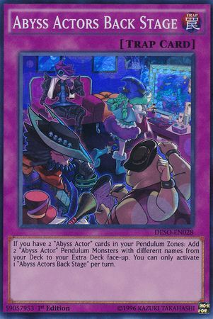 Abyss Actors Back Stage DESO EN028 Super Rare 1st Edition Destiny Soldiers 1st Edition Singles Abyss Actors Back Stage DESO EN028 Super Rare 1st Edition Destiny Soldiers 1st Edition Singles