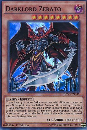 Darklord Zerato DESO EN041 Super Rare 1st Edition Darklord Zerato DESO EN041 Super Rare 1st Edition