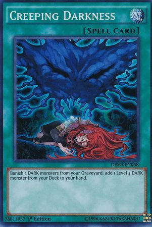 Creeping Darkness DESO EN058 Super Rare 1st Edition Creeping Darkness DESO EN058 Super Rare 1st Edition