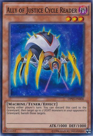Ally of Justice Cycle Reader OP03 EN006 Super Rare OTS Tournament Pack 3 OP03 Ally of Justice Cycle Reader OP03 EN006 Super Rare OTS Tournament Pack 3 OP03