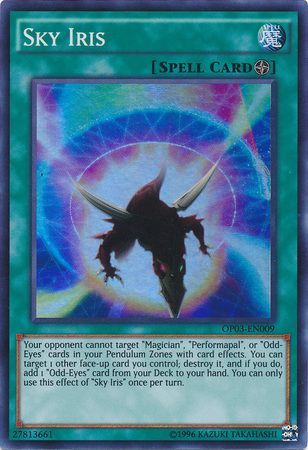 Sky Iris OP03 EN009 Super Rare OTS Tournament Pack 3 OP03 Sky Iris OP03 EN009 Super Rare OTS Tournament Pack 3 OP03