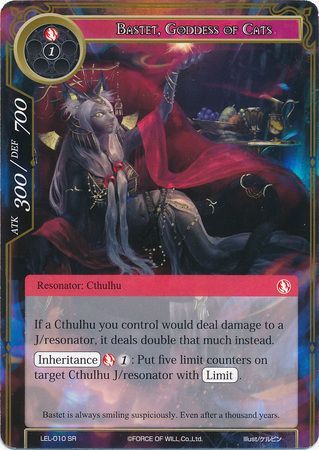 Bastet Goddess of Cats LEL 010 Super Rare Force of Will Legacy Lost Singles Bastet Goddess of Cats LEL 010 Super Rare Force of Will Legacy Lost Singles