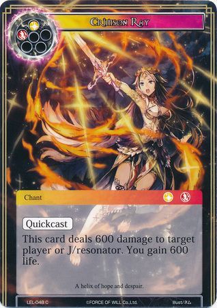 Crimson Ray LEL 048 Common Force of Will Legacy Lost Singles Crimson Ray LEL 048 Common Force of Will Legacy Lost Singles