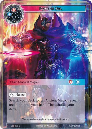 Rune of Sol LEL 083 Common Force of Will Legacy Lost Singles Rune of Sol LEL 083 Common Force of Will Legacy Lost Singles
