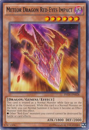 Meteor Dragon Red Eyes Impact INOV EN028 Rare Unlimited Meteor Dragon Red Eyes Impact INOV EN028 Rare Unlimited