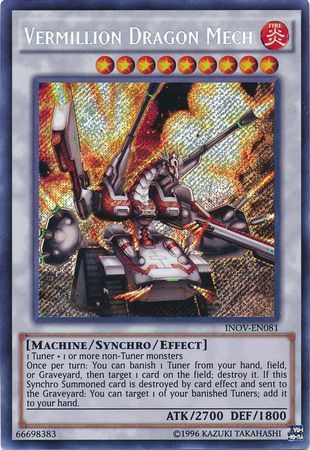 Vermillion Dragon Mech INOV EN081 Secret Rare Unlimited Vermillion Dragon Mech INOV EN081 Secret Rare Unlimited
