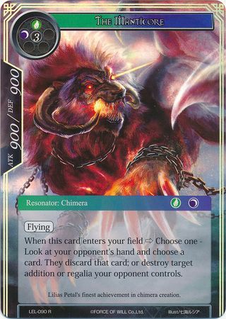 The Manticore LEL 090 Rare Foil Force of Will Legacy Lost Foil Singles The Manticore LEL 090 Rare Foil Force of Will Legacy Lost Foil Singles