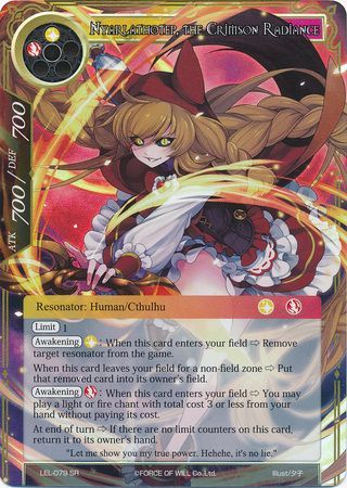 Nyarlathotep the Crimson Radiance LEL 079 Super Rare Foil Nyarlathotep the Crimson Radiance LEL 079 Super Rare Foil
