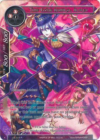 Time Guide Admiral Alfred LEL 015 Full Art Rare Time Guide Admiral Alfred LEL 015 Full Art Rare