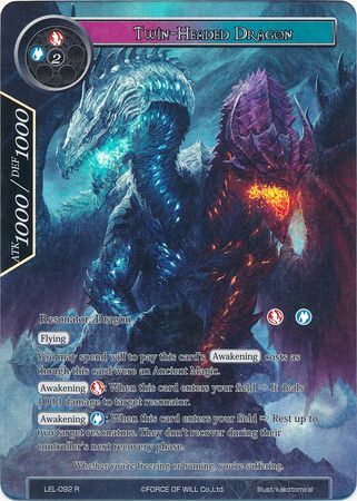 Twin Headed Dragon LEL 092 Full Art Rare Force of Will Legacy Lost Foil Singles Twin Headed Dragon LEL 092 Full Art Rare Force of Will Legacy Lost Foil Singles