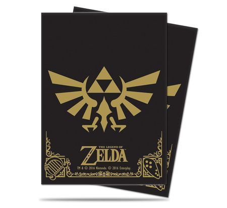 Ultra Pro Legend of Zelda Black Gold 65ct Standard Sized Sleeves UP85205 Sleeves Ultra Pro Legend of Zelda Black Gold 65ct Standard Sized Sleeves UP85205 Sleeves
