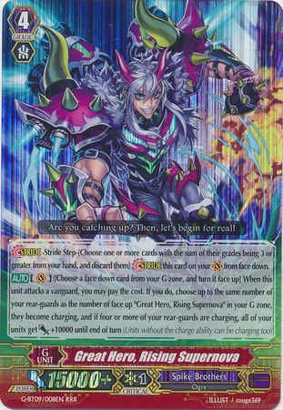 Great Hero Rising Supernova G BT09 008EN Triple Rare RRR Great Hero Rising Supernova G BT09 008EN Triple Rare RRR