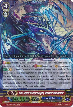 Blue Storm Helical Dragon Disaster Maelstrom G BT09 010EN Triple Rare RRR Blue Storm Helical Dragon Disaster Maelstrom G BT09 010EN Triple Rare RRR