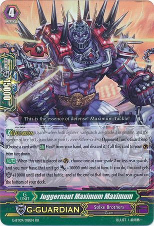 Juggernaut Maximum Maximum G BT09 018EN Double Rare RR G Booster Set 9 Divine Dragon Caper Singles Juggernaut Maximum Maximum G BT09 018EN Double Rare RR G Booster Set 9 Divine Dragon Caper Singles