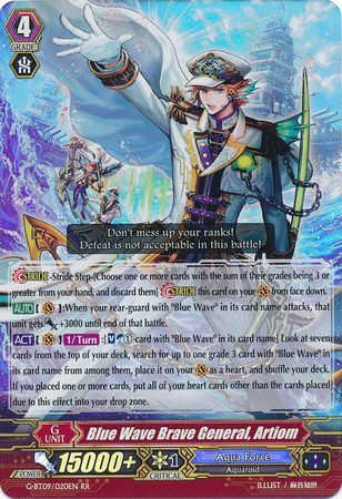 Blue Wave Brave General Artiom G BT09 020EN Double Rare RR Blue Wave Brave General Artiom G BT09 020EN Double Rare RR