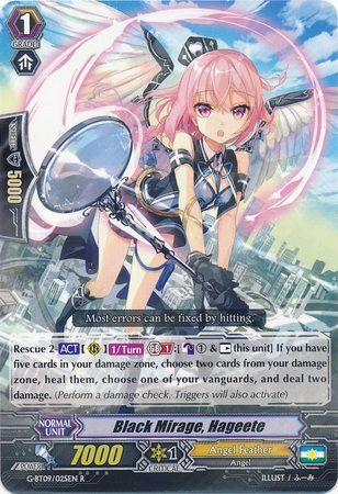Black Mirage Hageete G BT09 025EN Rare R Black Mirage Hageete G BT09 025EN Rare R