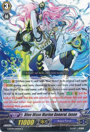 Blue Wave Marine General Iason G BT09 042EN Rare R G Booster Set 9 Divine Dragon Caper Singles Blue Wave Marine General Iason G BT09 042EN Rare R G Booster Set 9 Divine Dragon Caper Singles