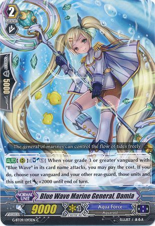 Blue Wave Marine General Damia G BT09 093EN Common C G Booster Set 9 Divine Dragon Caper Singles Blue Wave Marine General Damia G BT09 093EN Common C G Booster Set 9 Divine Dragon Caper Singles