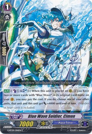 Blue Wave Soldier Cimon G BT09 096EN Common C Blue Wave Soldier Cimon G BT09 096EN Common C