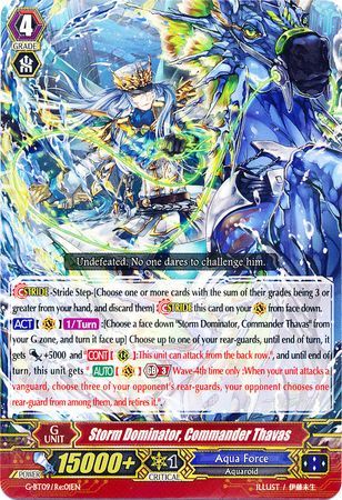 Storm Dominator Commander Thavas G BT09 Re 01EN Triple Rare RRR G Booster Set 9 Divine Dragon Caper Singles Storm Dominator Commander Thavas G BT09 Re 01EN Triple Rare RRR G Booster Set 9 Divine Dragon Caper Singles