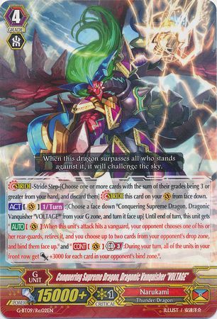 Conquering Supreme Dragon Dragonic Vanquisher VOLTAGE G BT09 Re 02EN RRR Conquering Supreme Dragon Dragonic Vanquisher VOLTAGE G BT09 Re 02EN RRR