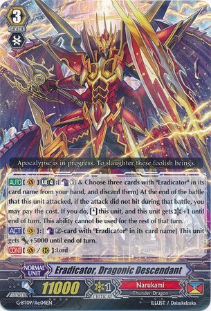 Eradicator Dragonic Descendant G BT09 Re 04EN Triple Rare RRR Eradicator Dragonic Descendant G BT09 Re 04EN Triple Rare RRR