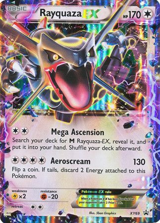  Shiny Rayquaza EX - XY69 - Oversized Jumbo Promo : Toys & Games