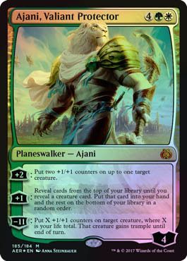 Ajani Valiant Protector 185 184 Foil Planeswalker Deck Exclusive Ajani Valiant Protector 185 184 Foil Planeswalker Deck Exclusive