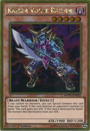 Kaiser Vorse Raider MVP1 ENG02 Gold Rare 1st Edition The Dark Side of Dimensions Movie Pack Gold Edition 1st Ed Singles Kaiser Vorse Raider MVP1 ENG02 Gold Rare 1st Edition The Dark Side of Dimensions Movie Pack Gold Edition 1st Ed Singles