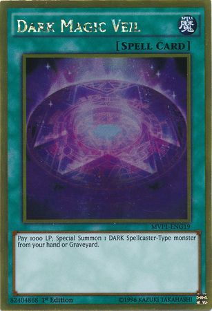 Dark Magic Veil MVP1 ENG19 Gold Rare 1st Edition Dark Magic Veil MVP1 ENG19 Gold Rare 1st Edition