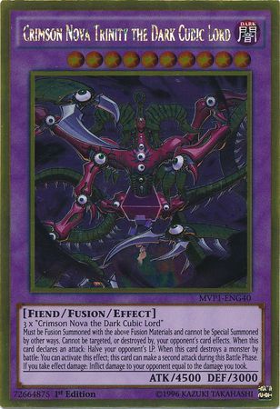 Crimson Nova Trinity the Dark Cubic Lord MVP1 ENG40 Gold Rare 1st Edition Crimson Nova Trinity the Dark Cubic Lord MVP1 ENG40 Gold Rare 1st Edition