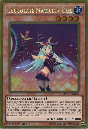 Chocolate Magician Girl MVP1 ENG52 Gold Rare 1st Edition Chocolate Magician Girl MVP1 ENG52 Gold Rare 1st Edition
