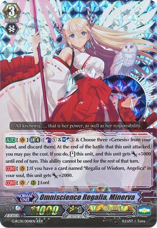 Omniscience Regalia Minerva G RC01 004EN Triple Rare RRR G Revival Collection Vol 1 Singles Omniscience Regalia Minerva G RC01 004EN Triple Rare RRR G Revival Collection Vol 1 Singles