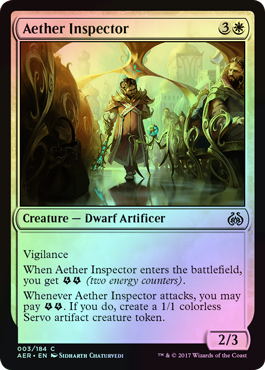 Aether Inspector Foil 3 184 Aether Revolt Foil Singles Aether Inspector Foil 3 184 Aether Revolt Foil Singles