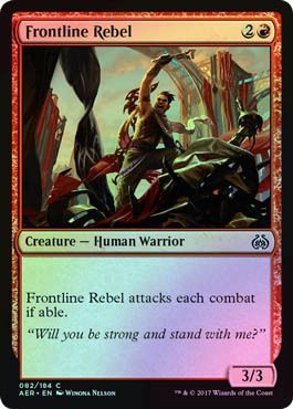 Frontline Rebel 082 184 Foil Aether Revolt Foil Singles Frontline Rebel 082 184 Foil Aether Revolt Foil Singles