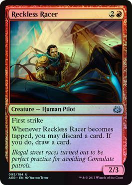 Reckless Racer 095 184 Foil Aether Revolt Foil Singles Reckless Racer 095 184 Foil Aether Revolt Foil Singles
