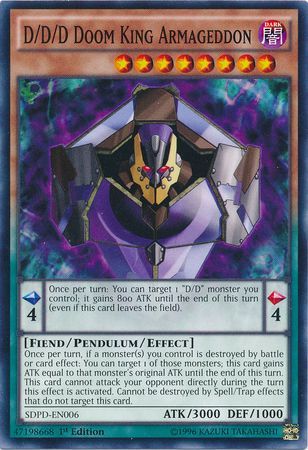 D D D Doom King Armageddon SDPD EN006 Common 1st Edition D D D Doom King Armageddon SDPD EN006 Common 1st Edition