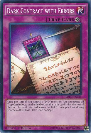 Dark Contract with Errors SDPD EN036 Common 1st Edition Dark Contract with Errors SDPD EN036 Common 1st Edition