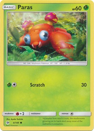 Paras 4 149 Common Sun Moon Base Set Singles Paras 4 149 Common Sun Moon Base Set Singles