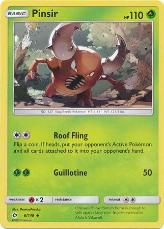 Pinsir 6 149 Uncommon Sun Moon Base Set Singles Pinsir 6 149 Uncommon Sun Moon Base Set Singles