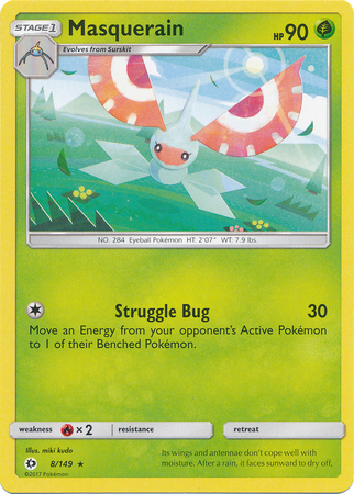 Masquerain 8 149 Rare Sun Moon Base Set Singles Masquerain 8 149 Rare Sun Moon Base Set Singles
