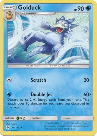 Golduck Rare Pokemon Card SM1 Sun & Moon 29/149