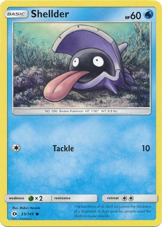 Vintage Common 1st Edition Shellder Fossil Pokemon Card 