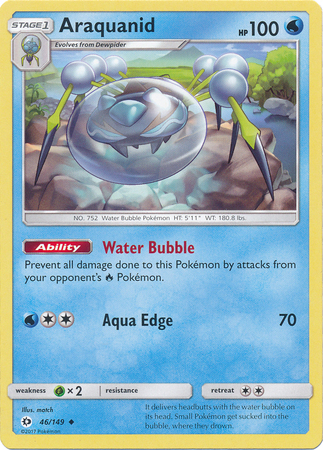 Araquanid 46 149 Uncommon Sun Moon Base Set Singles Araquanid 46 149 Uncommon Sun Moon Base Set Singles