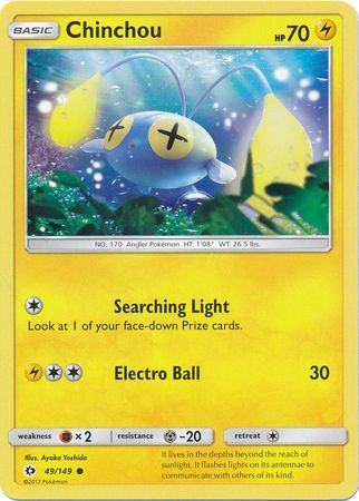 Chinchou 49 149 Common Sun Moon Base Set Singles Chinchou 49 149 Common Sun Moon Base Set Singles