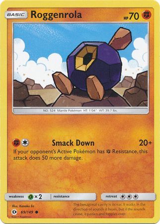 Roggenrola 69 149 Common Sun Moon Base Set Singles Roggenrola 69 149 Common Sun Moon Base Set Singles