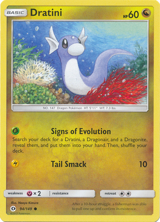 Dratini Uncommon Pokemon Card Original Base-2 Set Series 38/130 